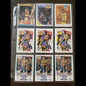 Magic Johnson vintage sports cards collection (39) in excellent condition